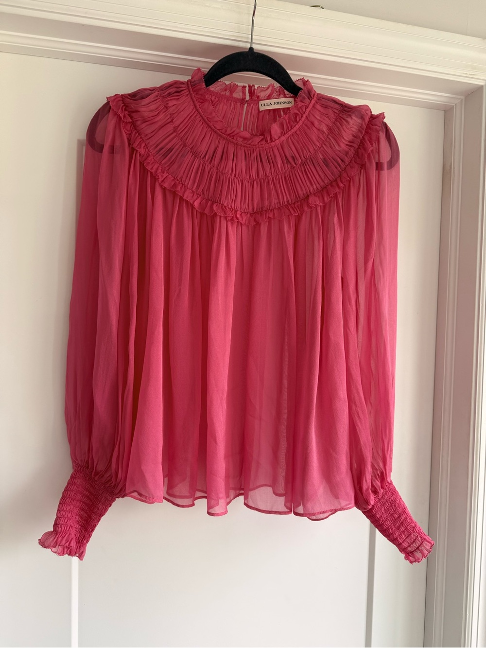 Ulla Johnson | Silk Ruffled Long-Sleeve Blouse